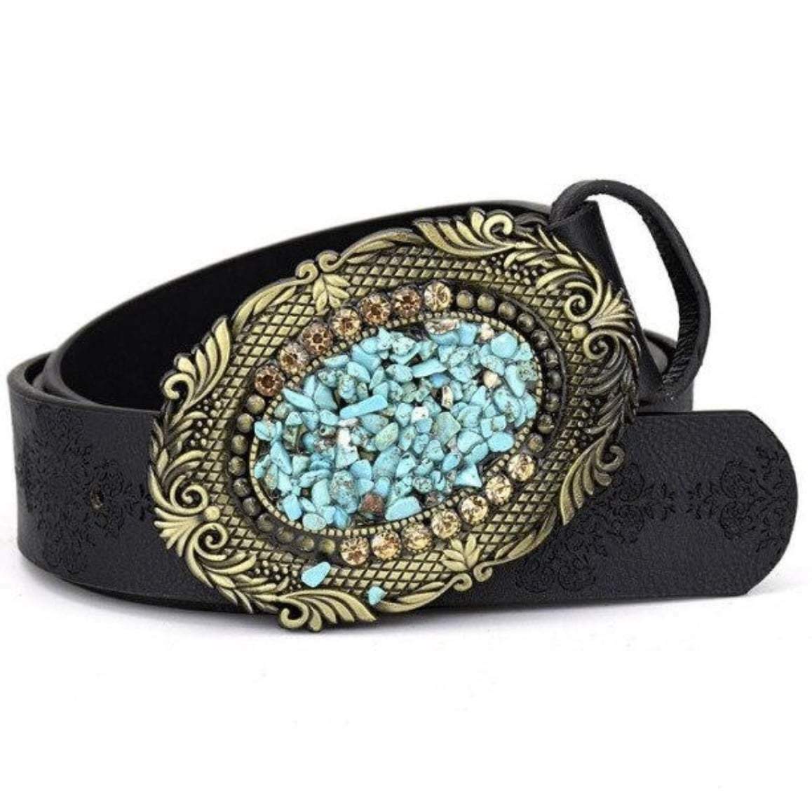 Bælte med turkis sten Western House 2 Bælte med turkis sten Western House