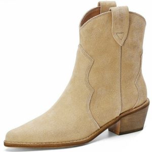 Beige cowboystøvler