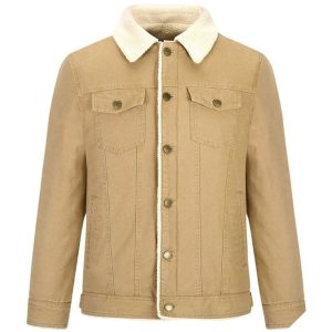 Beige denim westernjakke