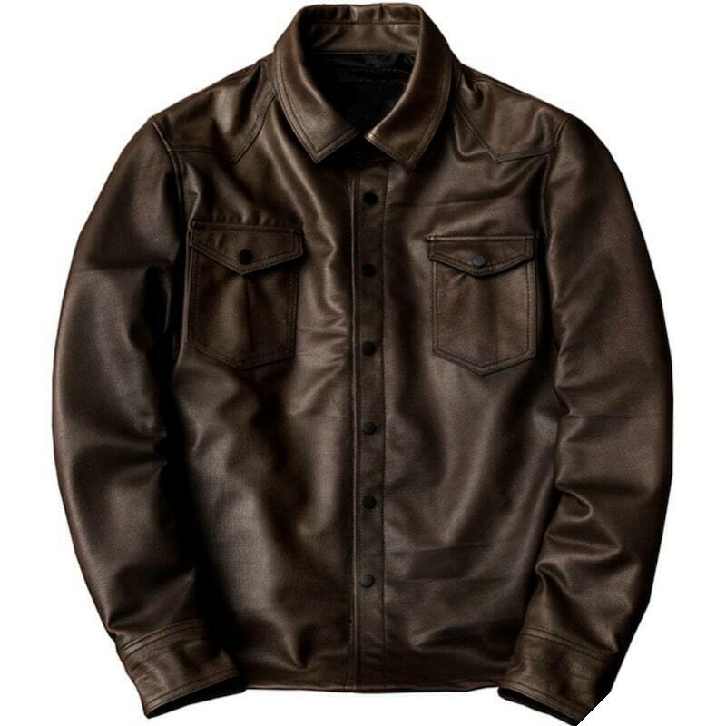 Brun cowboyjakke til mænd 1 Brun cowboyjakke til mænd