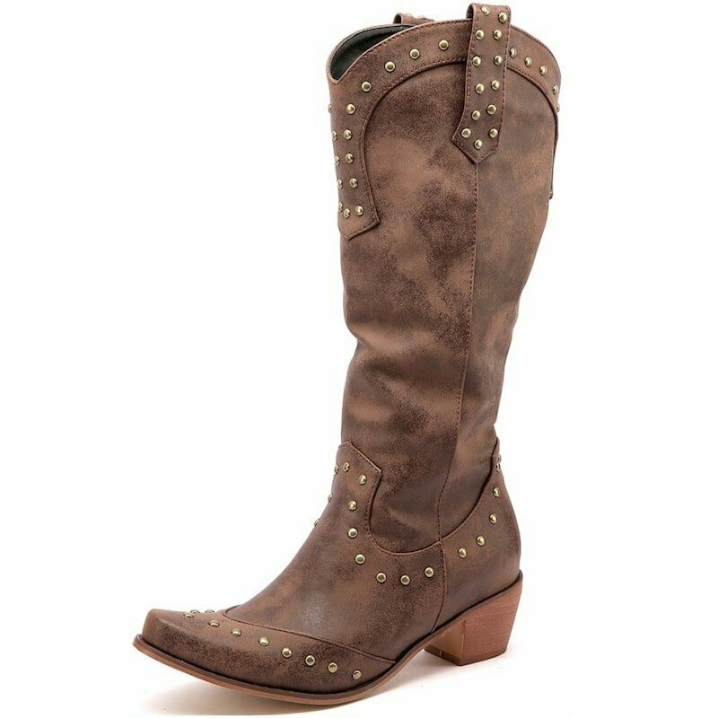 Brune cowboystøvler til kvinder 1 Brune cowboystøvler til kvinder