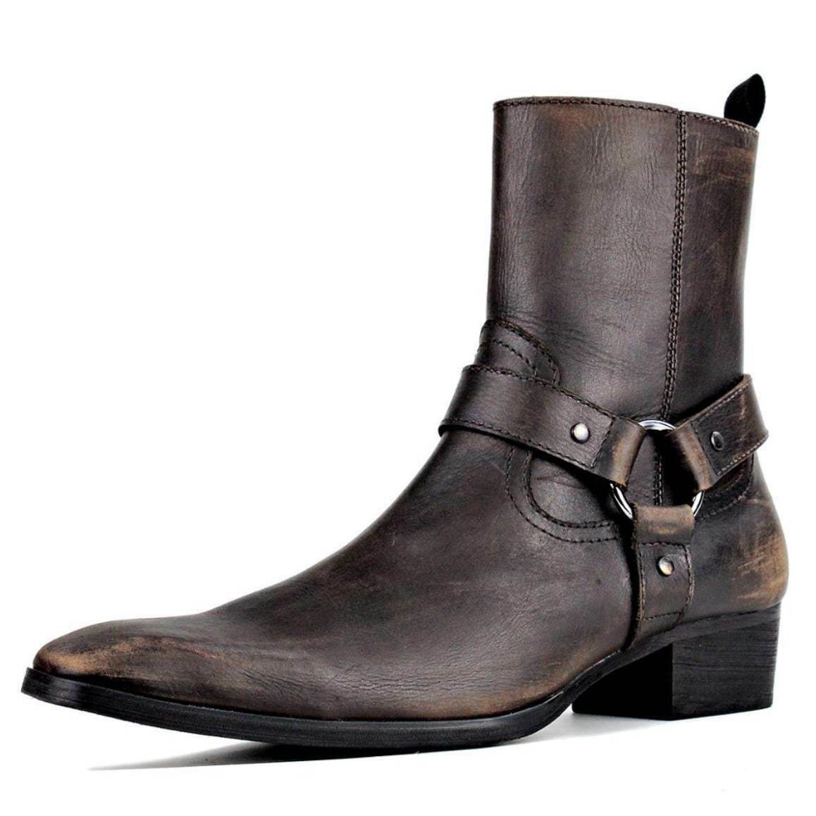 Brune cowboystøvler til mænd 1 Brune cowboystøvler til mænd