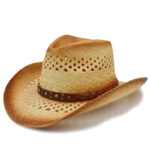 Country cowboyhat i halm til kvinder