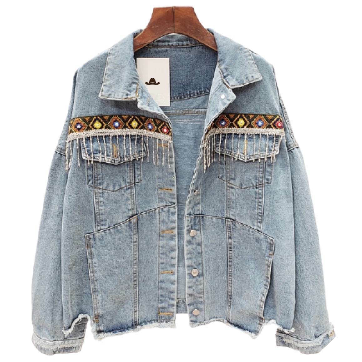 Country denim westernjakke til kvinder 4 Country denim westernjakke til kvinder