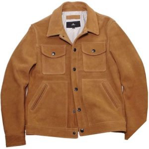 Cowboy-jakke i ruskind