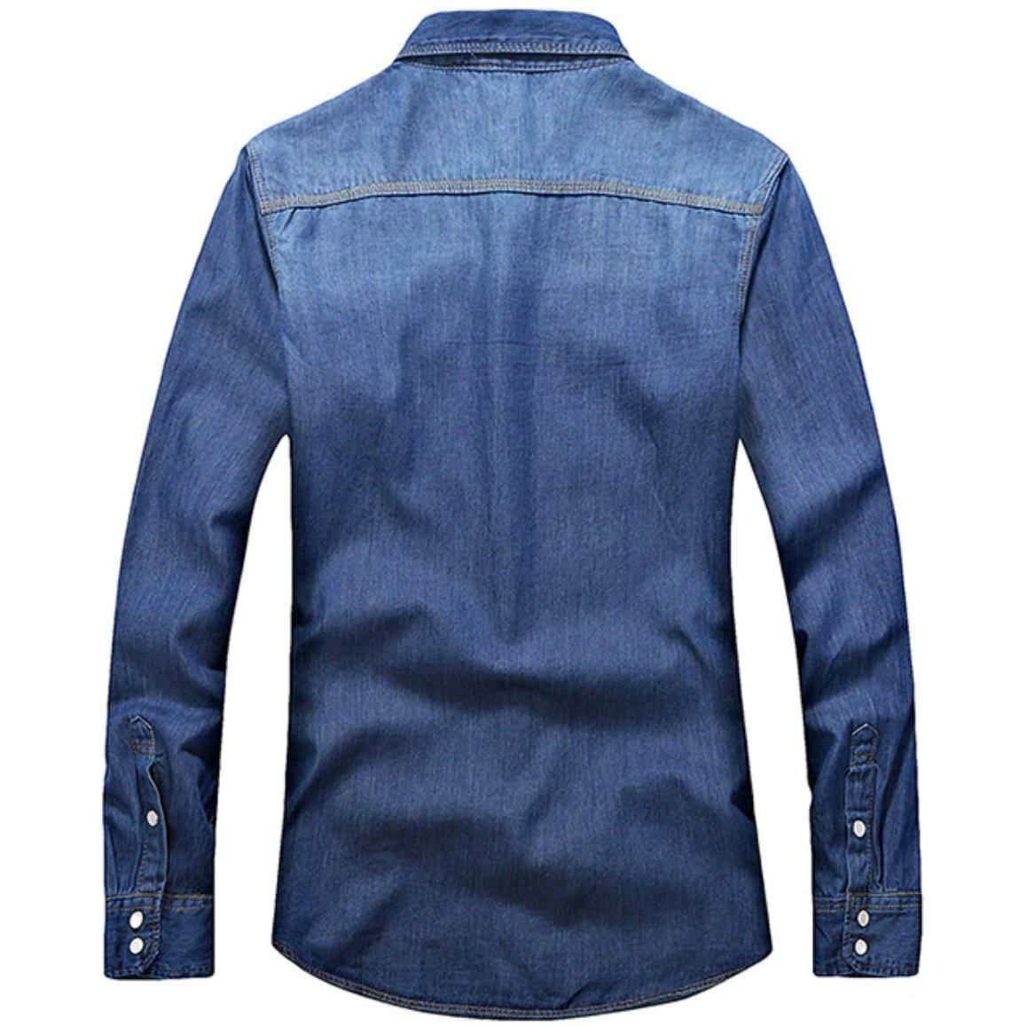 Cowboy mand denim skjorte 2 Cowboy mand denim skjorte