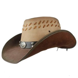 Cowboyhat i brunt læder