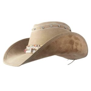Cowboyhat i læder til kvinder