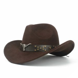 Cowboyhat i uld til børn