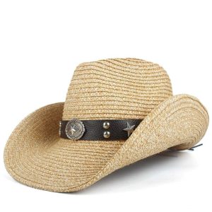 Cowboyhat i vævet strå