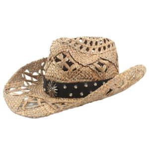 Cowboyhatte med halm fra landet