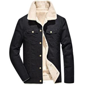 Fleecejakke i western-stil til mænd