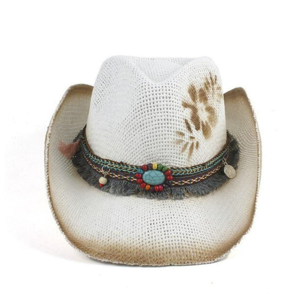 Hvid country-cowboyhat 4 Hvid country-cowboyhat