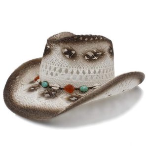 Hvid cowboyhat til kvinder