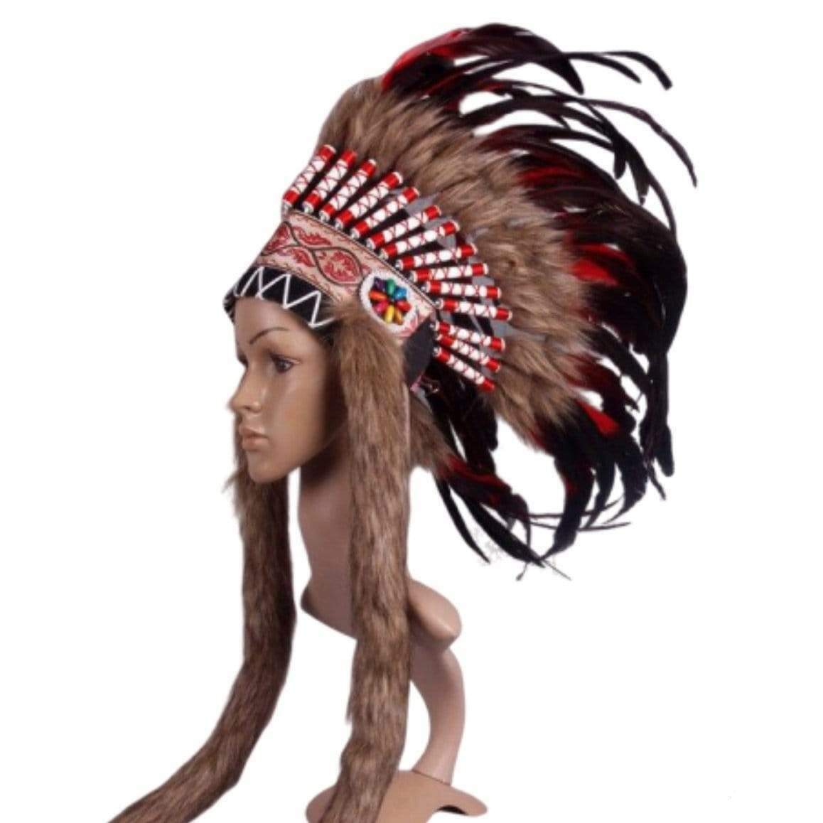 Indianer hovedbeklædning kostume 2 Indianer hovedbeklædning kostume