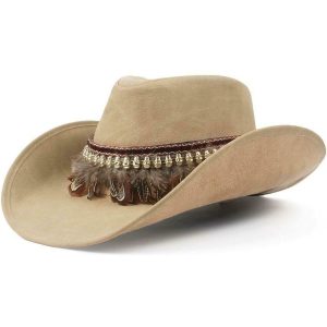 Landlig cowboyhat i læder