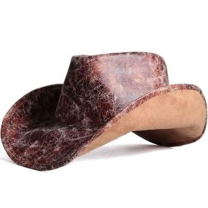 Landlig cowboyhat med rød sten