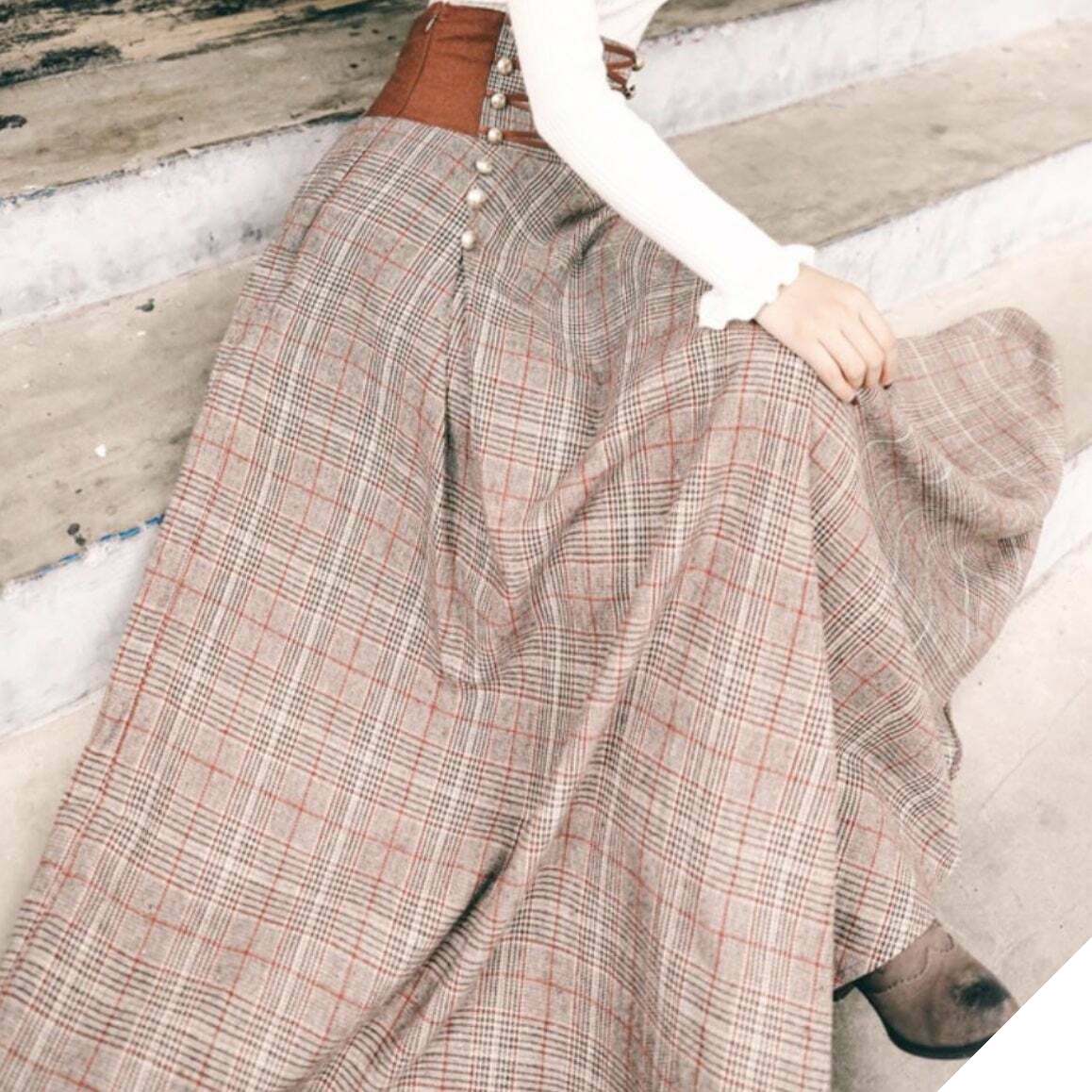Lang nederdel i western-look 2 Lang nederdel i western-look