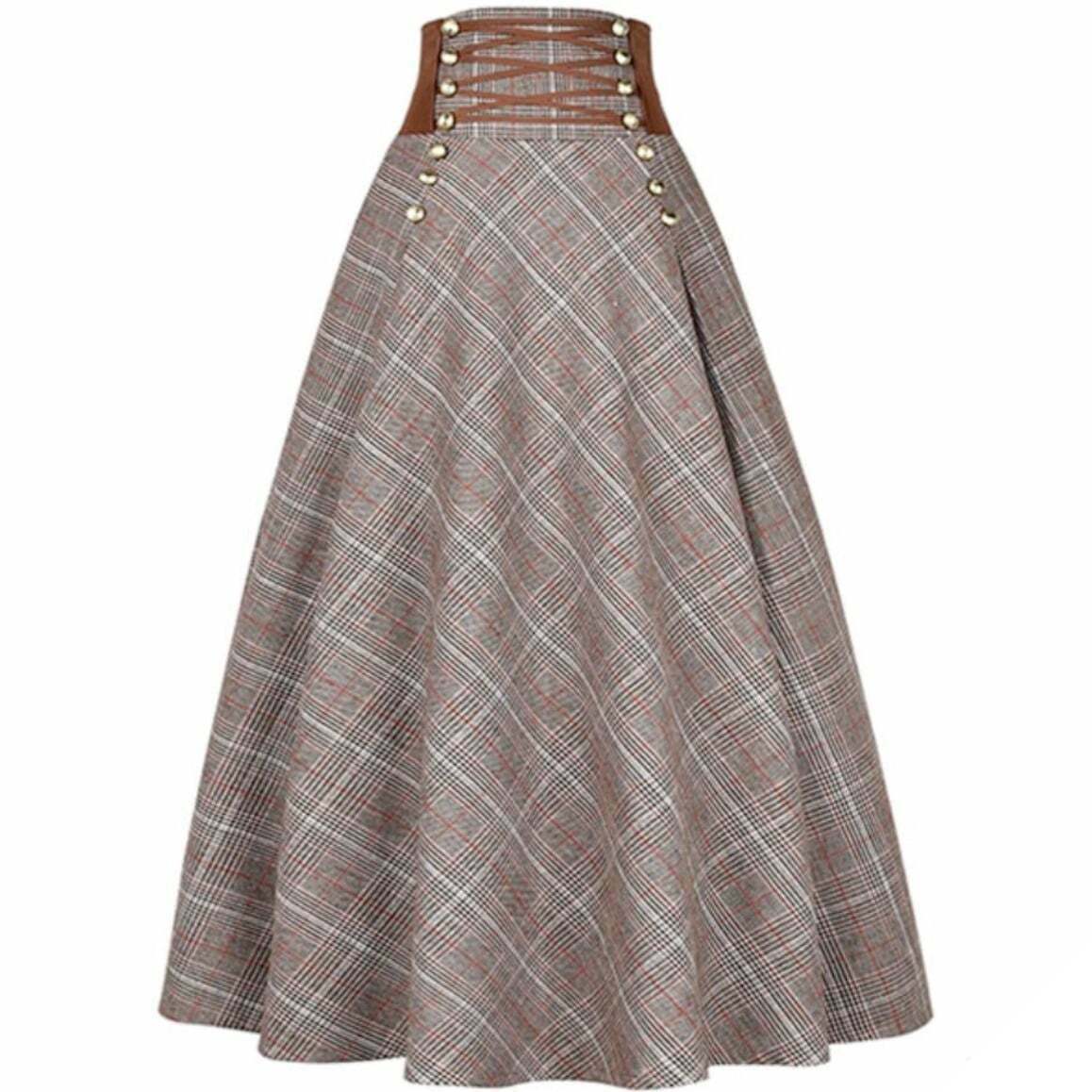 Lang nederdel i western-look 1 Lang nederdel i western-look
