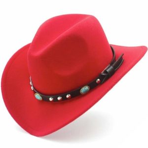 Rød country-cowboyhat