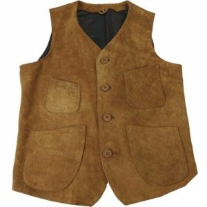 Ruskind læder vest mand western