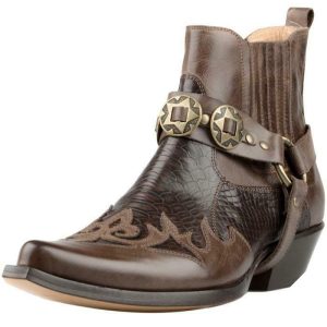 Santiags Bottines Lave Støvler Cowboy