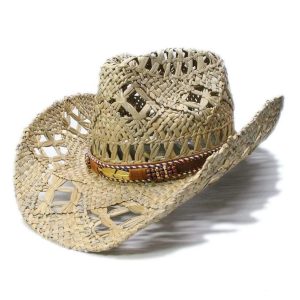 Straw Cowboy Hat Feathers