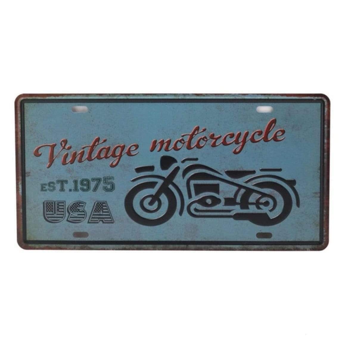 Vintage motorcykel metalplade 1 Vintage motorcykel metalplade