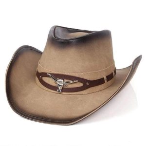 Western-hat i læder