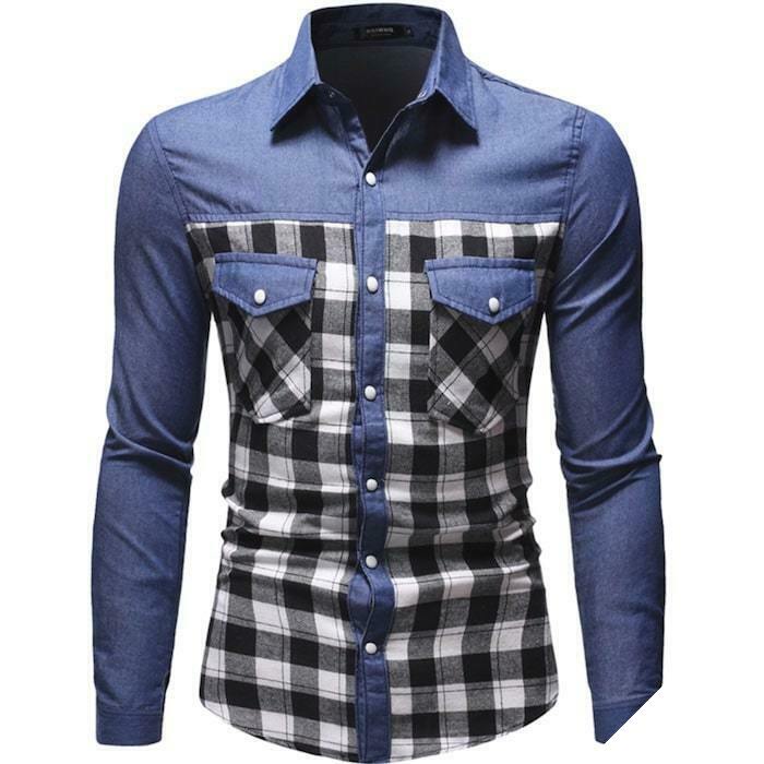 Western jeans-skjorte til mænd 4 Western jeans-skjorte til mænd