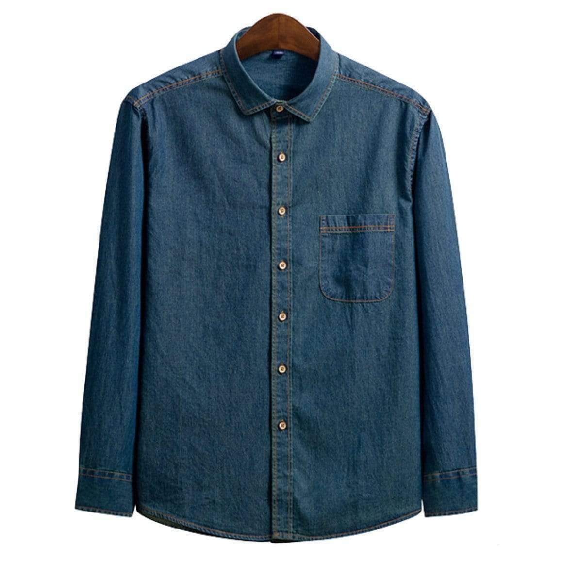Western jeans-skjorte til mænd 2 Western jeans-skjorte til mænd