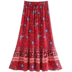 Western lang nederdel i landlig stil