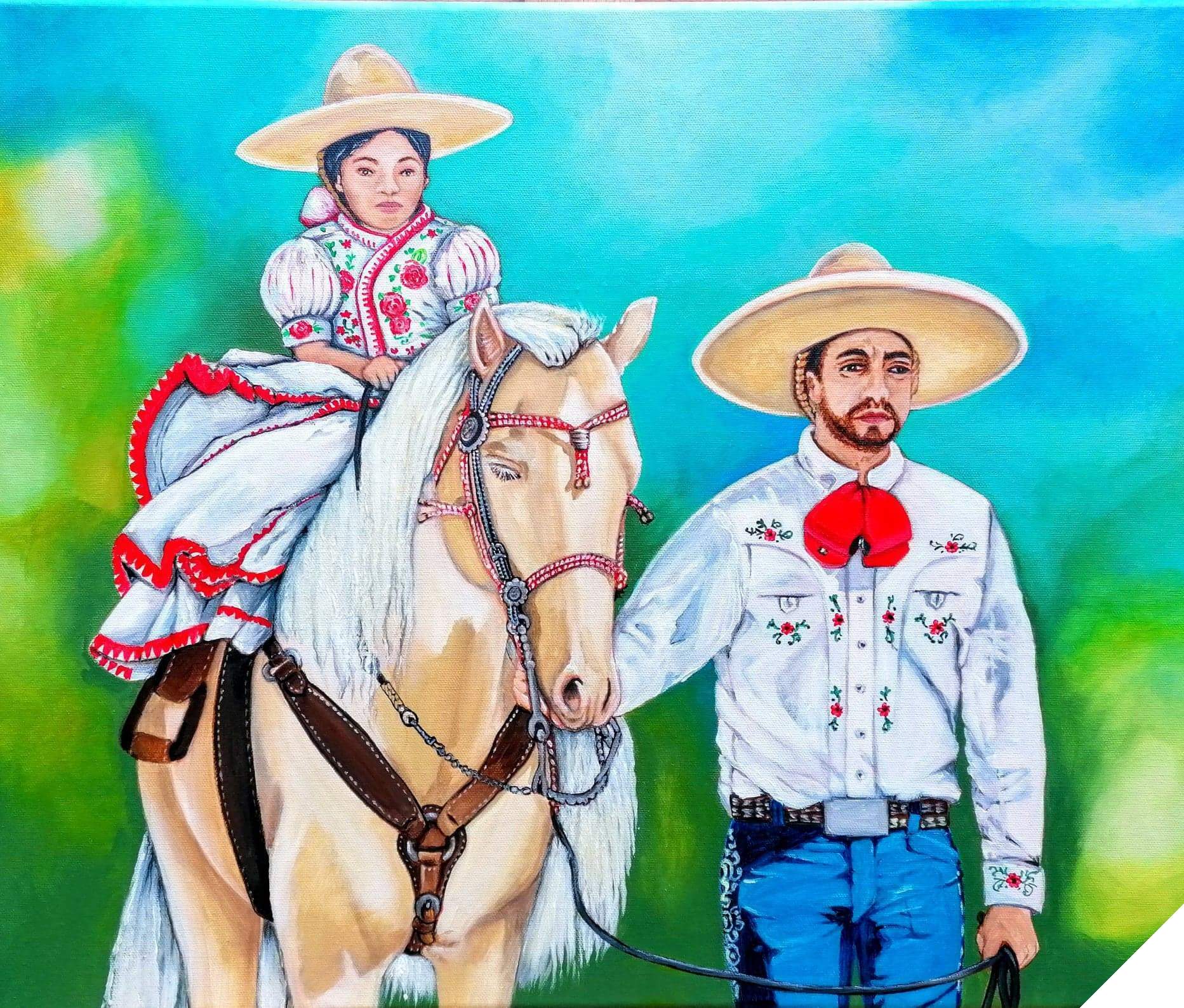 Western-maleri "Charra Mexicana 1 Western-maleri "Charra Mexicana