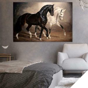 Western maleri med heste