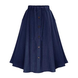 Western-stil Denim lang nederdel