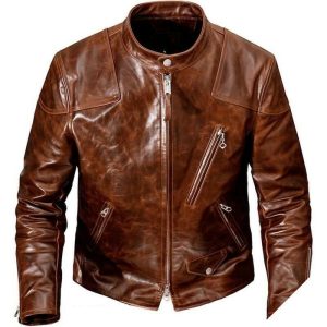 Westernjakke i chokolade til mænd