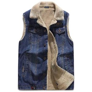 Westernjakke uden ærmer til mænd