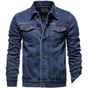 Westernskåret denimjakke til mænd