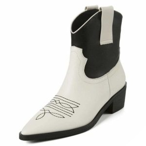 Westernstøvler i læder til kvinder